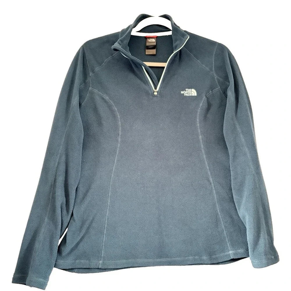 The North Face Blue Fleece Pullover‎ Women 1/4 Zip Polartec Outdoor Hike Small
